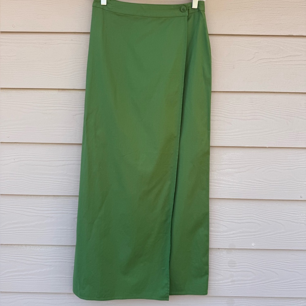Reformation Green Wrap Midi Skirt - Picture 13 of 14